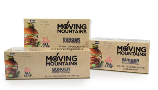 Distribuidores de comida vegana y vegetariana. Moving Mountains Burger Retail (8x113g)