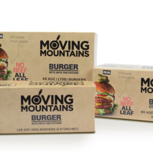 Distribuidores de comida vegana y vegetariana. Moving Mountains Burger Retail (8x170g)