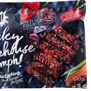 Rib like fillets, covered in a richly flavoured sticky, smoky barbecue sauce. A winner for your BBQ party
