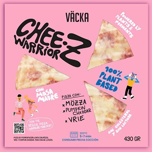 Pizza Vegana con queso vegano de la marca Vacka